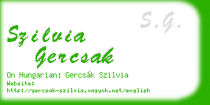 szilvia gercsak business card