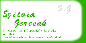 szilvia gercsak business card